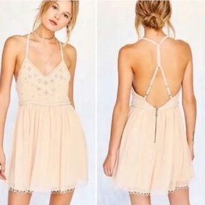UO Kimchi Blue Snow Queen Beaded Mini Dress | Size 0